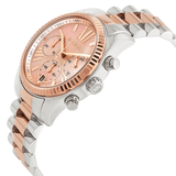 Buy Shop Michael Kors Lexington Chronograph Rose Gold Dial Two Tone Steel Strap Watch For Women - MK7219 USA Online