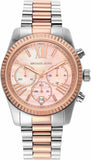 Buy Shop Michael Kors Lexington Chronograph Rose Gold Dial Two Tone Steel Strap Watch For Women - MK7219 USA Online