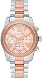 Buy Shop Michael Kors Lexington Chronograph Rose Gold Dial Two Tone Steel Strap Watch For Women - MK7219 USA Online