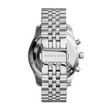 Buy Shop Michael Kors Lexington Chronograph Silver Dial Silver Steel Strap Watch for Men - MK8515 USA Online