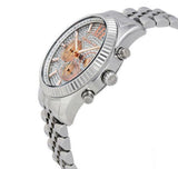 Buy Shop Michael Kors Lexington Chronograph Silver Dial Silver Steel Strap Watch for Men - MK8515 USA Online