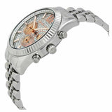 Buy Shop Michael Kors Lexington Chronograph Silver Dial Silver Steel Strap Watch for Men - MK8515 USA Online