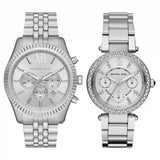 Buy Shop Michael Kors Lexington Chronograph Silver Dial Silver Steel Strap Watch For Men - MK8789 USA Online