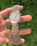 Buy Shop Michael Kors Lexington Chronograph Silver Dial Two Tone Steel Strap Watch for Women - MK5735 USA Online