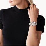 Buy Shop Michael Kors Lexington Chronograph Silver Dial Two Tone Steel Strap Watch for Women - MK5735 USA Online