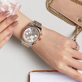 Buy Shop Michael Kors Lexington Chronograph Silver Dial Two Tone Steel Strap Watch for Women - MK5735 USA Online
