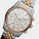 Buy Shop Michael Kors Lexington Chronograph Silver Dial Two Tone Steel Strap Watch for Women - MK5735 USA Online