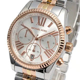 Buy Shop Michael Kors Lexington Chronograph Silver Dial Two Tone Steel Strap Watch for Women - MK5735 USA Online
