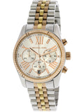 Buy Shop Michael Kors Lexington Chronograph Silver Dial Two Tone Steel Strap Watch for Women - MK5735 USA Online
