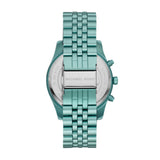 Buy Shop Michael Kors Lexington Chronograph Turquoise Dial Turquoise Steel Strap Watch For Men - MK8793 USA Online