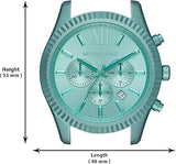Buy Shop Michael Kors Lexington Chronograph Turquoise Dial Turquoise Steel Strap Watch For Men - MK8793 USA Online
