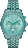 Buy Shop Michael Kors Lexington Chronograph Turquoise Dial Turquoise Steel Strap Watch For Men - MK8793 USA Online