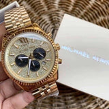 Buy Shop Michael Kors Lexington Crystals Gold Dial Gold Steel Strap Watch for Men - MK8494 USA Online