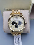 Buy Shop Michael Kors Lexington Crystals Gold Dial Gold Steel Strap Watch for Men - MK8494 USA Online