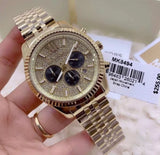 Buy Shop Michael Kors Lexington Crystals Gold Dial Gold Steel Strap Watch for Men - MK8494 USA Online