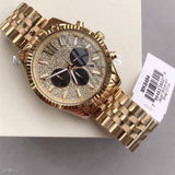 Buy Shop Michael Kors Lexington Crystals Gold Dial Gold Steel Strap Watch for Men - MK8494 USA Online