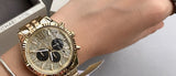 Buy Shop Michael Kors Lexington Crystals Gold Dial Gold Steel Strap Watch for Men - MK8494 USA Online