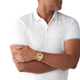 Buy Shop Michael Kors Lexington Crystals Gold Dial Gold Steel Strap Watch for Men - MK8494 USA Online