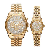 Buy Shop Michael Kors Lexington Crystals Gold Dial Gold Steel Strap Watch for Men - MK8494 USA Online