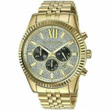 Buy Shop Michael Kors Lexington Crystals Gold Dial Gold Steel Strap Watch for Men - MK8494 USA Online