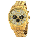 Buy Shop Michael Kors Lexington Crystals Gold Dial Gold Steel Strap Watch for Men - MK8494 USA Online