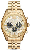 Buy Shop Michael Kors Lexington Crystals Gold Dial Gold Steel Strap Watch for Men - MK8494 USA Online