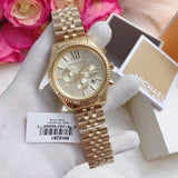 Buy Shop Michael Kors Lexington Gold Dial Gold Steel Strap Watch for Men - MK8281 USA Online