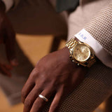 Buy Shop Michael Kors Lexington Gold Dial Gold Steel Strap Watch for Men - MK8281 USA Online