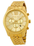 Buy Shop Michael Kors Lexington Gold Dial Gold Steel Strap Watch for Men - MK8281 USA Online