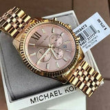 Buy Shop Michael Kors Lexington Gold Dial Gold Steel Strap Watch for Women - MK6473 USA Online