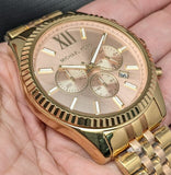 Buy Shop Michael Kors Lexington Gold Dial Gold Steel Strap Watch for Women - MK6473 USA Online