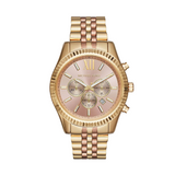 Buy Shop Michael Kors Lexington Gold Dial Gold Steel Strap Watch for Women - MK6473 USA Online
