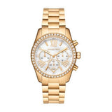 Buy Shop Michael Kors Lexington Mother of Pearl White Dial Gold Steel Strap Watch For Women - MK7241 USA Online