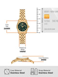 Buy Shop Michael Kors Lexington Pave Three-Hand Green Dial Gold Steel Strap Watch for Women - MK4842 USA Online