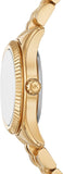 Buy Shop Michael Kors Lexington Pave Three-Hand Green Dial Gold Steel Strap Watch for Women - MK4842 USA Online