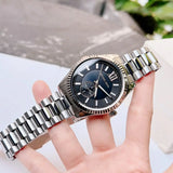 Buy Shop Michael Kors Lexington Quartz Black Dial Silver Steel Strap Watch For Women - MK8946 USA Online