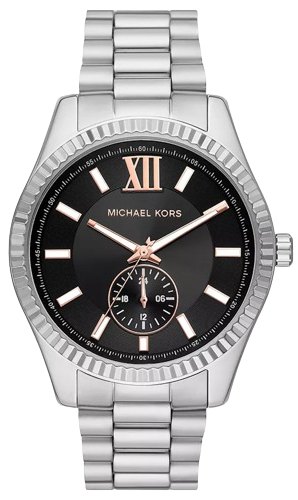 Buy Shop Michael Kors Lexington Quartz Black Dial Silver Steel Strap Watch For Women - MK8946 USA Online