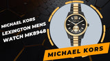 Buy Shop Michael Kors Lexington Quartz Black Dial Two Tone Steel Strap Watch For Men - MK8948 USA Online