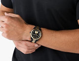Buy Shop Michael Kors Lexington Quartz Black Dial Two Tone Steel Strap Watch For Men - MK8948 USA Online