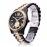 Buy Shop Michael Kors Lexington Quartz Black Dial Two Tone Steel Strap Watch For Men - MK8948 USA Online