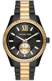 Buy Shop Michael Kors Lexington Quartz Black Dial Two Tone Steel Strap Watch For Men - MK8948 USA Online