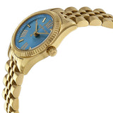 Buy Shop Michael Kors Lexington Quartz Blue Dial Gold Steel Strap Watch For Women - MK3271 USA Online