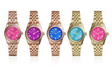 Buy Shop Michael Kors Lexington Quartz Blue Dial Rose Gold Steel Strap Watch For Women - MK3272 USA Online