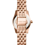 Buy Shop Michael Kors Lexington Quartz Blue Dial Rose Gold Steel Strap Watch For Women - MK3272 USA Online