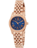 Buy Shop Michael Kors Lexington Quartz Blue Dial Rose Gold Steel Strap Watch For Women - MK3272 USA Online