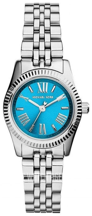 Buy Shop Michael Kors Lexington Quartz Blue Dial Silver Steel Strap Watch For Women - MK3328 USA Online
