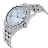 Buy Shop Michael Kors Lexington Crystals Mother of Pearl White Dial Silver Steel Strap Watch for Women - MK1087 USA Online