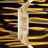 Buy Shop Michael Kors Lexington Quartz Gold Dial Gold Steel Strap Watch For Men - MK8947 USA Online