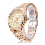 Buy Shop Michael Kors Lexington Quartz Gold Dial Gold Steel Strap Watch For Men - MK8947 USA Online