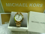Buy Shop Michael Kors Lexington Quartz Gold Dial Gold Steel Strap Watch For Women - MK6267 USA Online